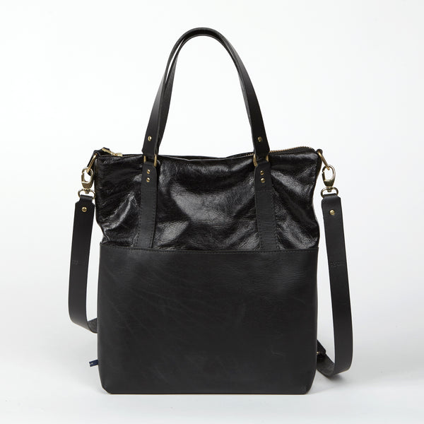 ANYA  <br/> Distressed Leather <br/> Black