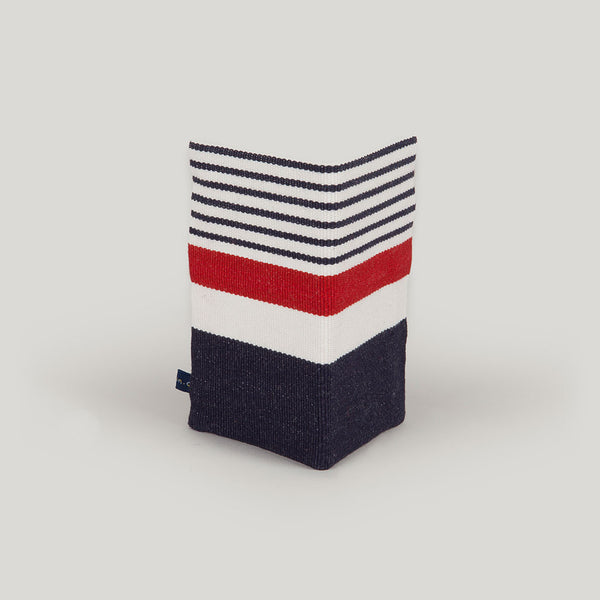 Travel Wallet Nautical Stripe - navy blue & red
