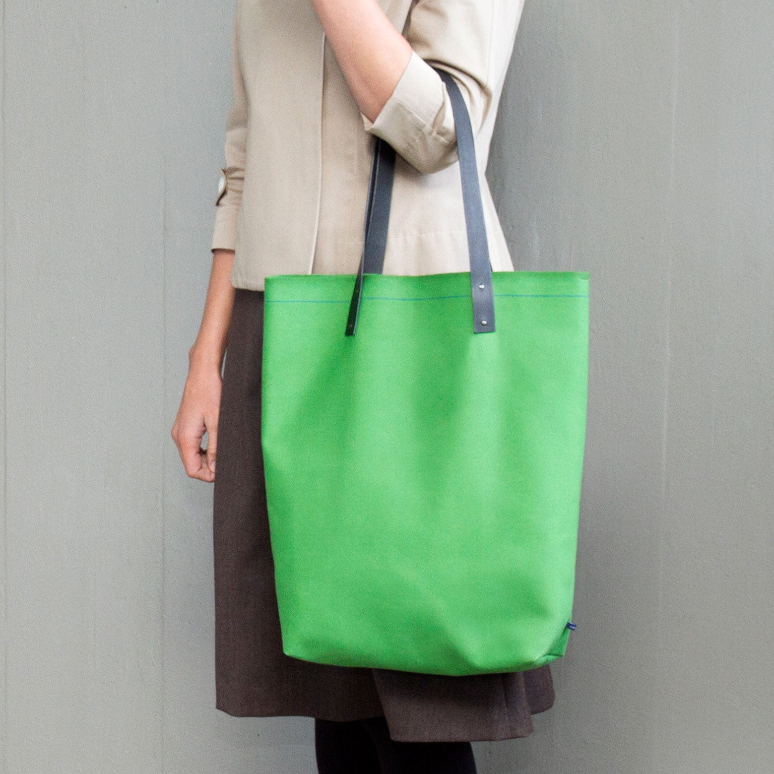 Lime green tote hotsell