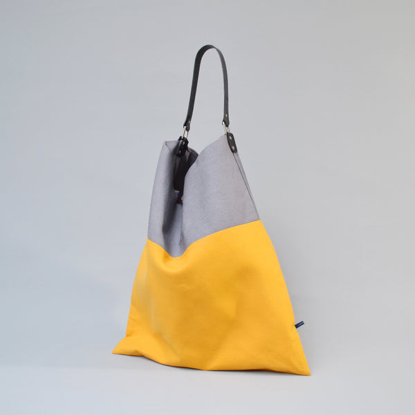 TESS <br/> Tote Bag<br> Grey & Yellow