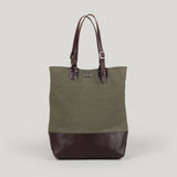 PALOMA <br/> Canvas/Leather Tote Bag <br/> Sage