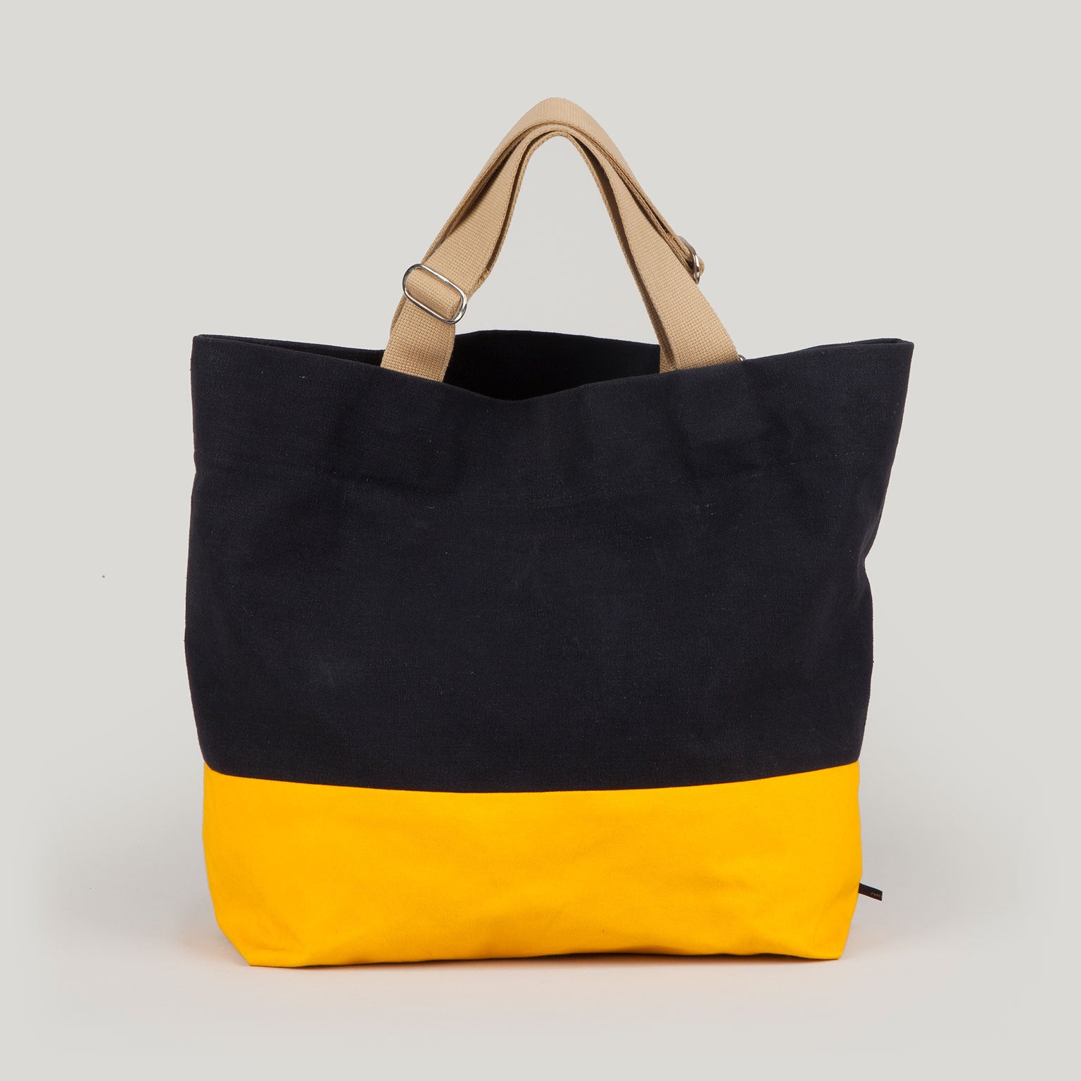 FRIDA  <br/> Waxed Canvas Tote <br/> Black & Yellow