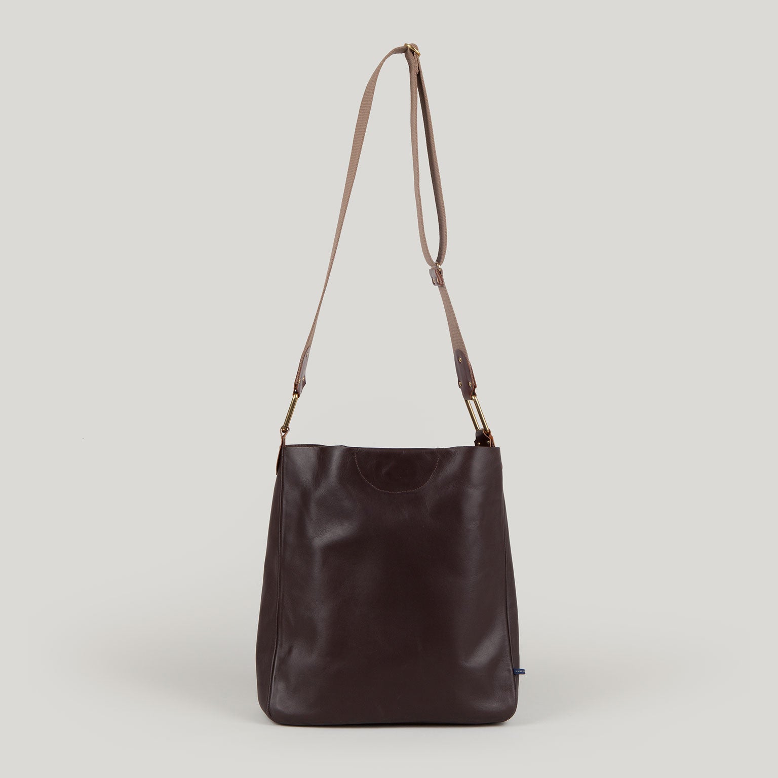 CELESTE leather shoulder bag - chestnut