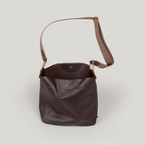 CELESTE leather shoulder bag - chestnut