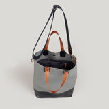 PHOEBE <br/> Canvas/Leather Tote Bag <br/> Grey