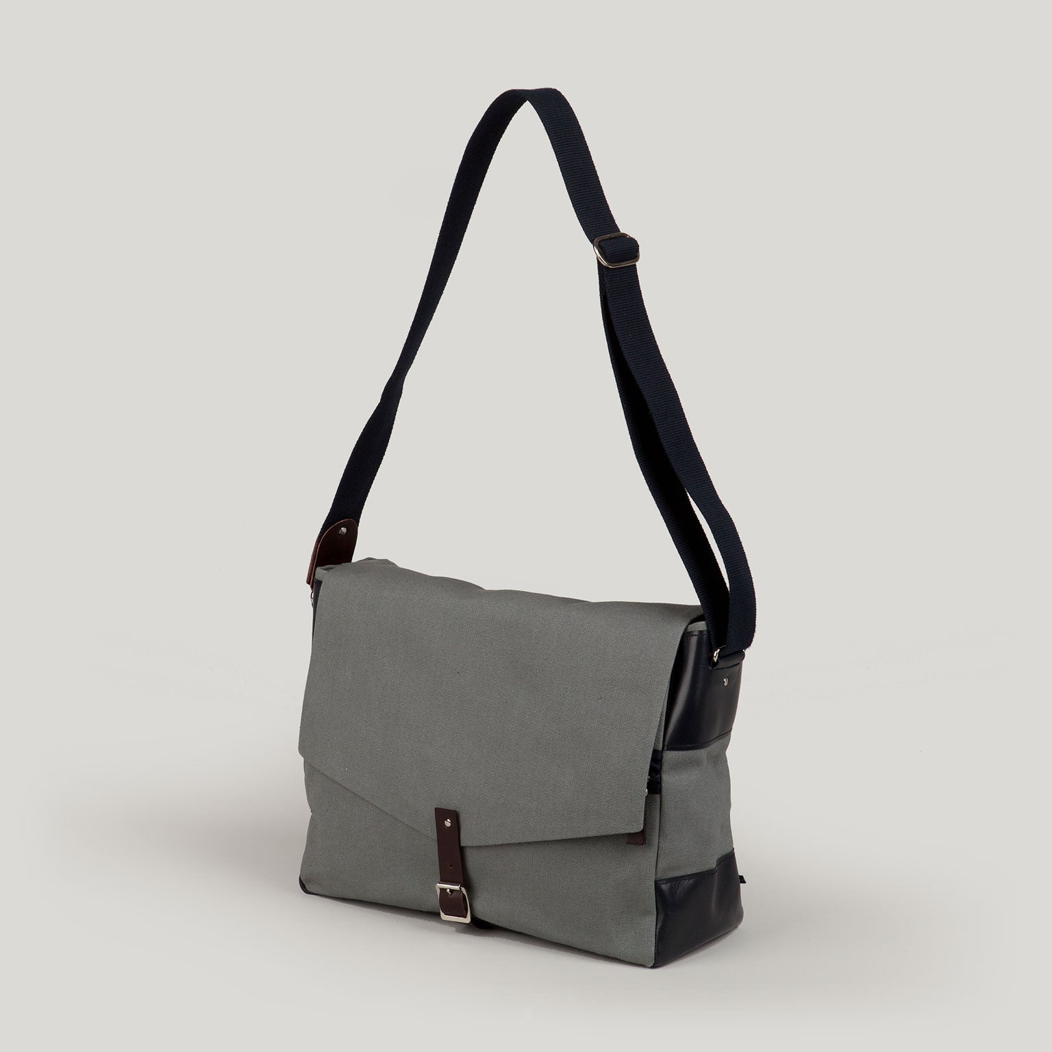 HARRY Waxed Canvas Satchel Grey Justin OH shoppe