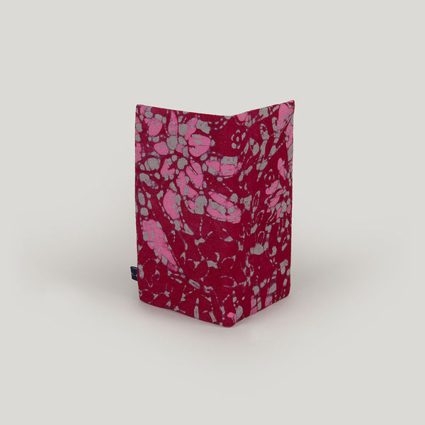 Travel Wallet Marbled Batik - cranberry, pink & grey